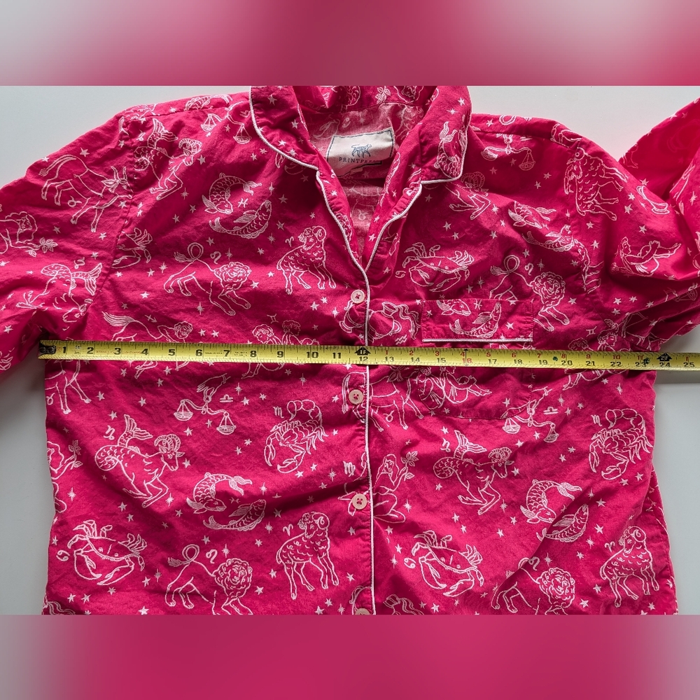 Printfresh Pajamas Daily Horoscope Pink Large HTF Rare 🔥 Top ONLY - Picture 10 of 10